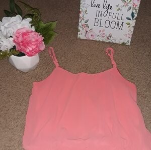 Xhiliration (Size M) Rose/Blush Pink Spring Summer Crop Top